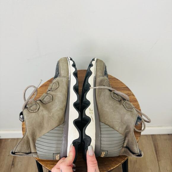 Sorel Kintetic Impact Caribou Brown Leather Waterproof Boot Women’s Size 7.5 - Picture 7 of 10